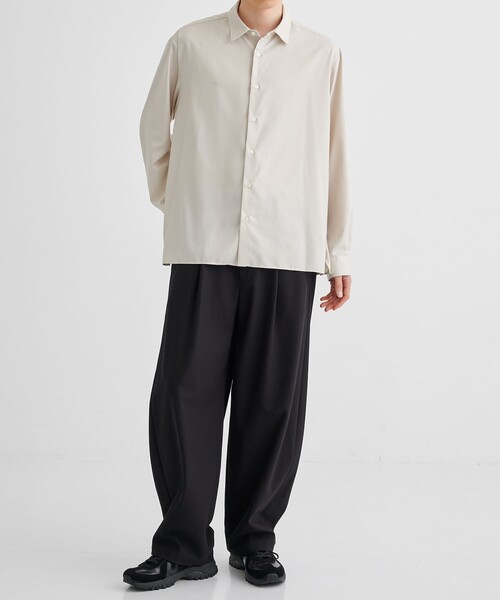 UNITED TOKYO(ユナイテッドトウキョウ)の「大人気再入荷!【WEB限定】DRY RAYON ストライプリラックスシャツ |国産/防シワ性/ウォッシャブル/オールシーズン/大人気/速乾性/UVカット/オフィスカジュアル/ビジネス/通勤(シャツ/ブラウス・メンズ・サックスブルー/オフホワイト/ベージュ・1/2/3)」の13枚目の写真