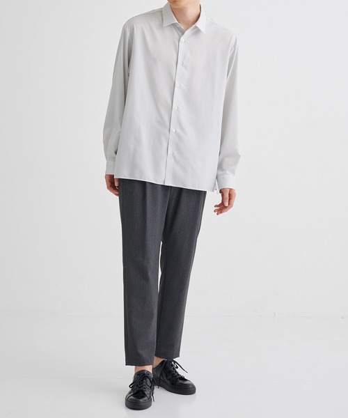 UNITED TOKYO(ユナイテッドトウキョウ)の「大人気再入荷!【WEB限定】DRY RAYON ストライプリラックスシャツ |国産/防シワ性/ウォッシャブル/オールシーズン/大人気/速乾性/UVカット/オフィスカジュアル/ビジネス/通勤(シャツ/ブラウス・メンズ・サックスブルー/オフホワイト/ベージュ・1/2/3)」の8枚目の写真