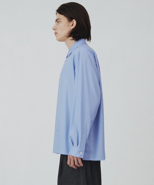 再入荷なし！【WEB限定】DRY RAYON ストライプリラックスシャツ ｜国産
