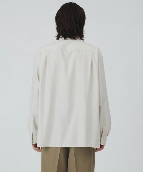 再入荷なし！【WEB限定】DRY RAYON ストライプリラックスシャツ ｜国産