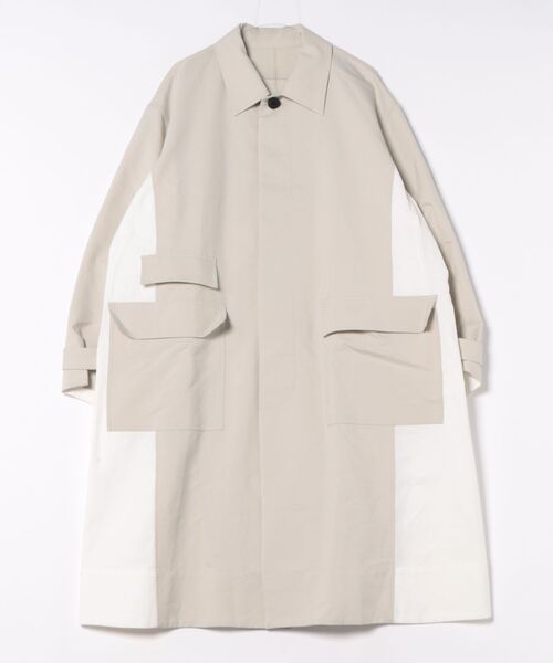 セール】CINOH/チノ/DOUBLE CLOTH SHOP COAT（ステンカラー