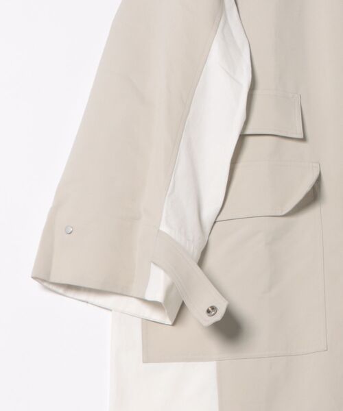 セール】CINOH/チノ/DOUBLE CLOTH SHOP COAT（ステンカラー