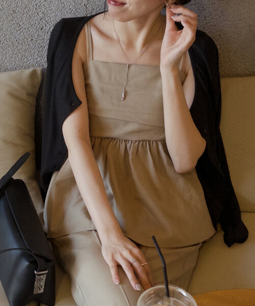 CAPRICIEUX LE'MAGE(カプリシューレマージュ)の「コンパクトカーディガン(Tシャツ/カットソー・レディース・ピンク/ブラック/ライトベージュ・FREE)」の17枚目の写真