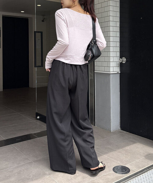 CAPRICIEUX LE'MAGE(カプリシューレマージュ)の「コンパクトカーディガン(Tシャツ/カットソー・レディース・ピンク/ブラック/ライトベージュ・FREE)」の9枚目の写真