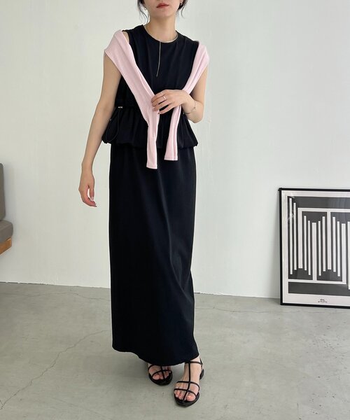 CAPRICIEUX LE'MAGE(カプリシューレマージュ)の「コンパクトカーディガン(Tシャツ/カットソー・レディース・ピンク/ブラック/ライトベージュ・FREE)」の12枚目の写真