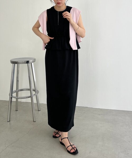 CAPRICIEUX LE'MAGE(カプリシューレマージュ)の「コンパクトカーディガン(Tシャツ/カットソー・レディース・ピンク/ブラック/ライトベージュ・FREE)」の14枚目の写真