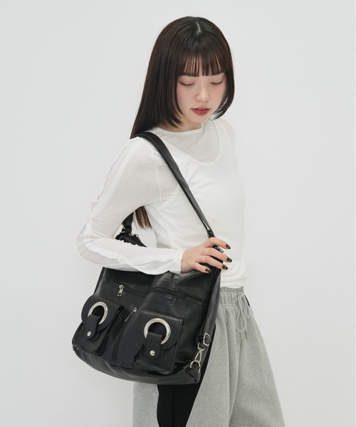 【ALDO】シンプルクール☆Iike☆便利ポケットショルダーバッグ 000000006904_SGQEFks.jpg