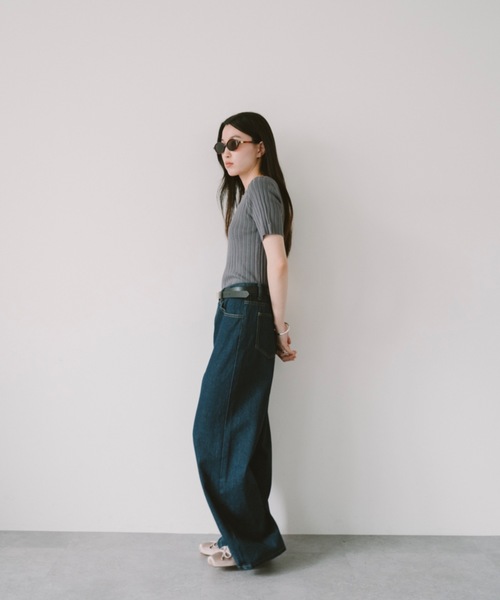 DRWCYS(ドロシーズ)の「ハーフスリーブアイレットリブトップス(ニット/セーター・レディース・ホワイト/ブラック/グレー/グリーン・FREE)」の19枚目の写真