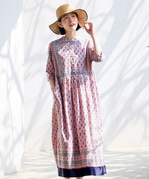 Sunny clouds | サニークラウズ ピンクのバンダナワンピース〈レディース〉(ワンピース)