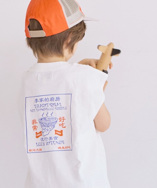 LSP WOW（エルエスピーワオ）の「【LSP WOW!】前後プリントノースリーブTee（Tシャツ/カットソー・キッズ・ブラック系その他/ピンク系その他/ホワイト系その他/ベージュ系その他/ブルー系その他/チャコール/ネイビー/グリーン系その他・80/90/100/110/120/130）」の2枚目の写真