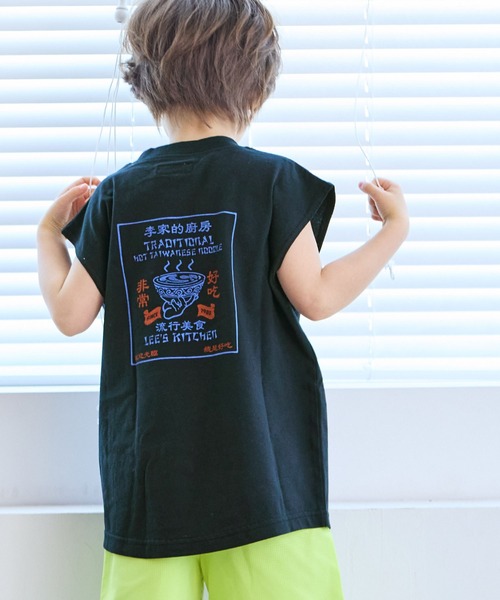 LSP WOW（エルエスピーワオ）の「【LSP WOW!】前後プリントノースリーブTee（Tシャツ/カットソー・キッズ・ブラック系その他/ピンク系その他/ホワイト系その他/ベージュ系その他/ブルー系その他/チャコール/ネイビー/グリーン系その他・80/90/100/110/120/130）」の3枚目の写真