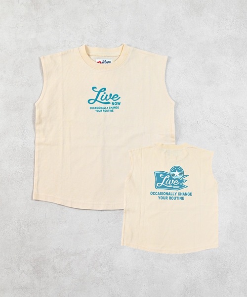 LSP WOW（エルエスピーワオ）の「【LSP WOW!】前後プリントノースリーブTee（Tシャツ/カットソー・キッズ・ブラック系その他/ピンク系その他/ホワイト系その他/ベージュ系その他/ブルー系その他/チャコール/ネイビー/グリーン系その他・80/90/100/110/120/130）」の5枚目の写真