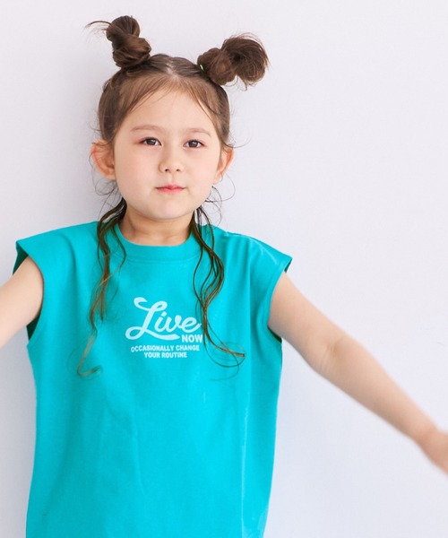 LSP WOW（エルエスピーワオ）の「【LSP WOW!】前後プリントノースリーブTee（Tシャツ/カットソー・キッズ・ブラック系その他/ピンク系その他/ホワイト系その他/ベージュ系その他/ブルー系その他/チャコール/ネイビー/グリーン系その他・80/90/100/110/120/130）」の6枚目の写真