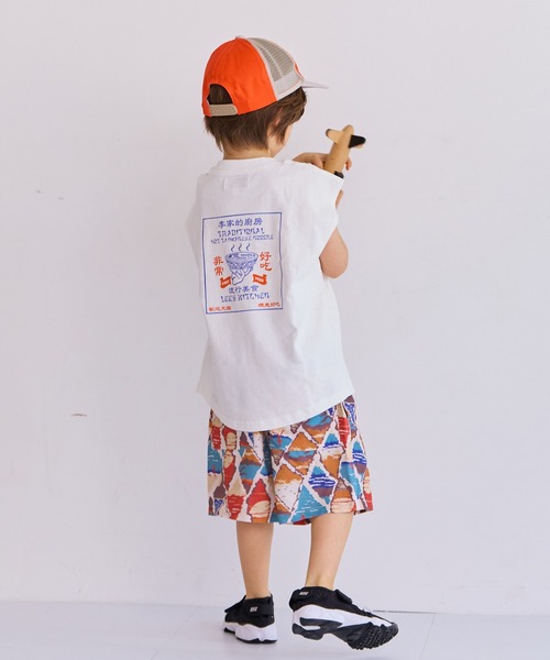 LSP WOW（エルエスピーワオ）の「【LSP WOW!】前後プリントノースリーブTee（Tシャツ/カットソー・キッズ・ブラック系その他/ピンク系その他/ホワイト系その他/ベージュ系その他/ブルー系その他/チャコール/ネイビー/グリーン系その他・80/90/100/110/120/130）」の14枚目の写真