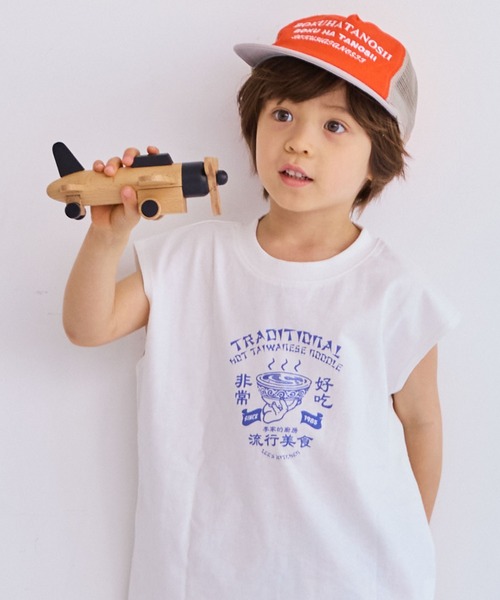 LSP WOW（エルエスピーワオ）の「【LSP WOW!】前後プリントノースリーブTee（Tシャツ/カットソー・キッズ・ブラック系その他/ピンク系その他/ホワイト系その他/ベージュ系その他/ブルー系その他/チャコール/ネイビー/グリーン系その他・80/90/100/110/120/130）」の10枚目の写真