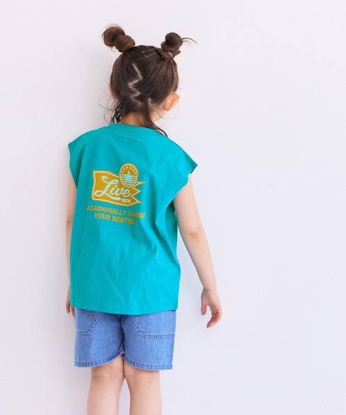 LSP WOW（エルエスピーワオ）の「【LSP WOW!】前後プリントノースリーブTee（Tシャツ/カットソー・キッズ・ブラック系その他/ピンク系その他/ホワイト系その他/ベージュ系その他/ブルー系その他/チャコール/ネイビー/グリーン系その他・80/90/100/110/120/130）」の18枚目の写真