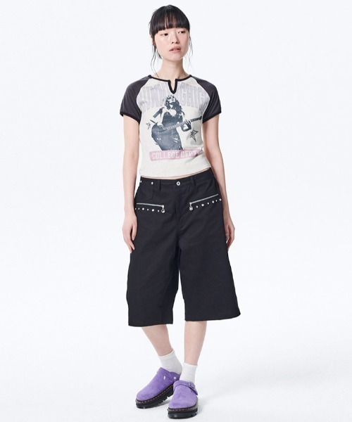 runningHIGH(ランニングハイ)の「A'GEM/9 × .kom 『runningHIGH/ランニングハイ』VARSITY LOGO H/S TEE/ヴァーシティロゴ半袖Tシャツ(Tシャツ/カットソー・レディース・ミント/チャコールグレー/グレー・FREE)」の13枚目の写真