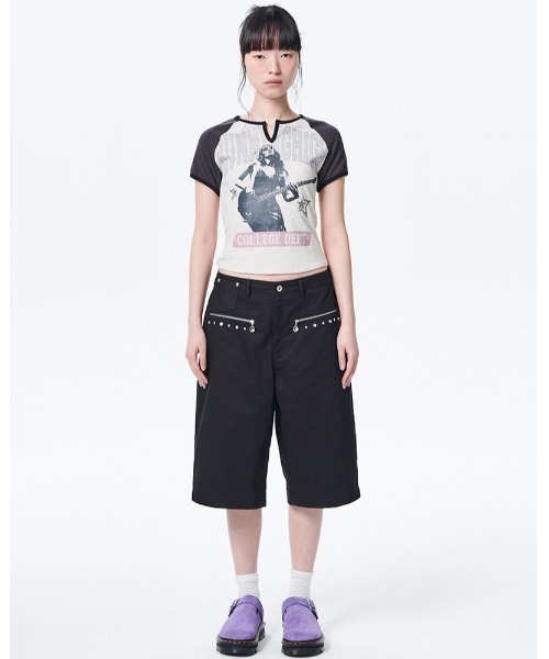 runningHIGH(ランニングハイ)の「A'GEM/9 × .kom 『runningHIGH/ランニングハイ』VARSITY LOGO H/S TEE/ヴァーシティロゴ半袖Tシャツ(Tシャツ/カットソー・レディース・ミント/チャコールグレー/グレー・FREE)」の15枚目の写真