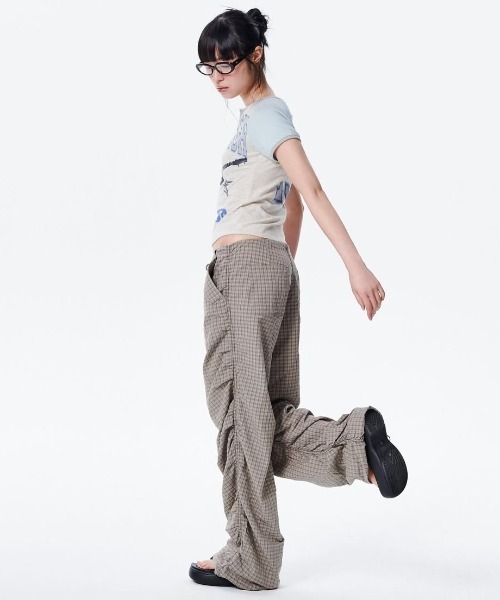 runningHIGH(ランニングハイ)の「A'GEM/9 × .kom 『runningHIGH/ランニングハイ』VARSITY LOGO H/S TEE/ヴァーシティロゴ半袖Tシャツ(Tシャツ/カットソー・レディース・ミント/チャコールグレー/グレー・FREE)」の8枚目の写真