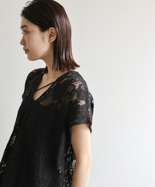 select MOCA Et（セレクトモカエト）の「【Et】Lace Vest One-piece（ワンピース・レディース・ブラック/ベージュ・FREE）」の17枚目の写真