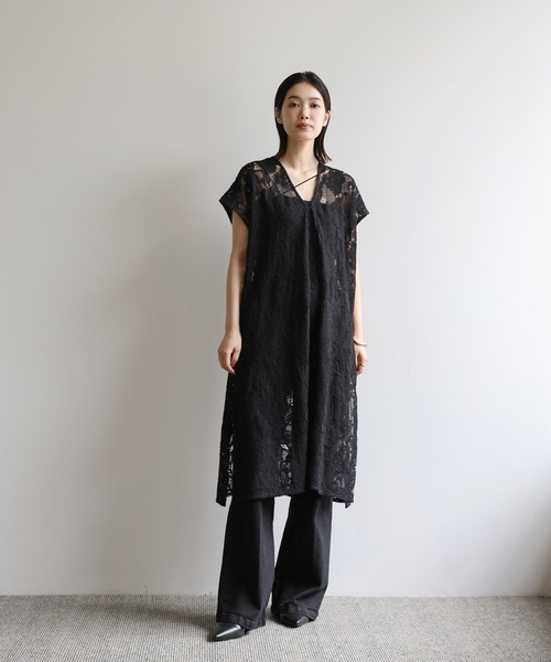 select MOCA Et（セレクトモカエト）の「【Et】Lace Vest One-piece（ワンピース・レディース・ブラック/ベージュ・FREE）」の15枚目の写真