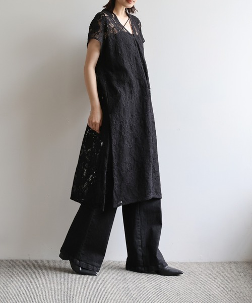 select MOCA Et（セレクトモカエト）の「【Et】Lace Vest One-piece（ワンピース・レディース・ブラック/ベージュ・FREE）」の16枚目の写真