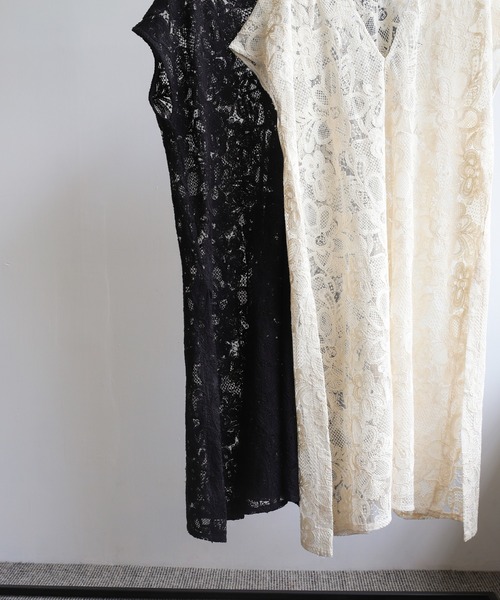 select MOCA Et（セレクトモカエト）の「【Et】Lace Vest One-piece（ワンピース・レディース・ブラック/ベージュ・FREE）」の14枚目の写真