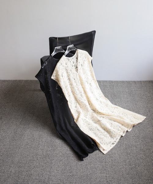 select MOCA Et（セレクトモカエト）の「【Et】Lace Vest One-piece（ワンピース・レディース・ブラック/ベージュ・FREE）」の19枚目の写真