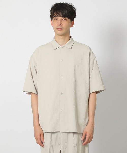 LAKOLE（ラコレ）の「楊柳ジャガードシャツ / 499152（シャツ/ブラウス・メンズ・ブラック/グレイッシュベージュ/ブラウン・LARGE/MEDIUM）」の18枚目の写真