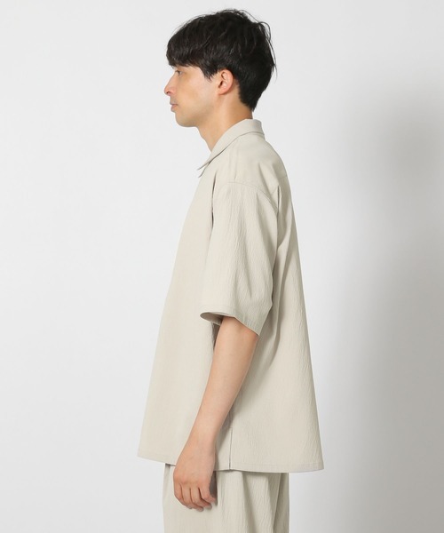 LAKOLE（ラコレ）の「楊柳ジャガードシャツ / 499152（シャツ/ブラウス・メンズ・ブラック/グレイッシュベージュ/ブラウン・LARGE/MEDIUM）」の7枚目の写真