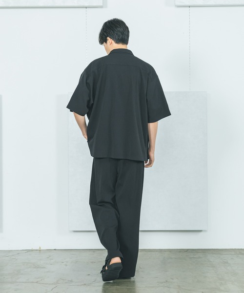 LAKOLE（ラコレ）の「楊柳ジャガードシャツ / 499152（シャツ/ブラウス・メンズ・ブラック/グレイッシュベージュ/ブラウン・LARGE/MEDIUM）」の21枚目の写真