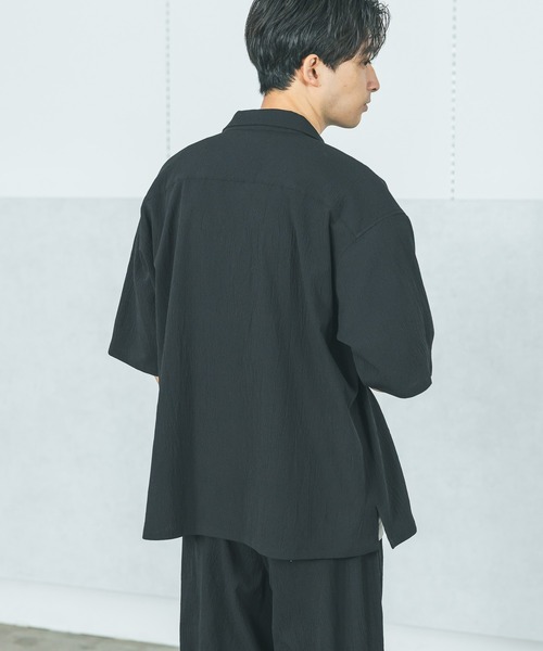 LAKOLE（ラコレ）の「楊柳ジャガードシャツ / 499152（シャツ/ブラウス・メンズ・ブラック/グレイッシュベージュ/ブラウン・LARGE/MEDIUM）」の22枚目の写真