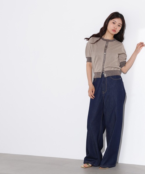 N.（N. Natural Beauty Basic）（エヌエヌナチュラルビューティーベーシック）の「バイカラーラメカーディガン（カーディガン/ボレロ・レディース・ピンク系その他/ベージュ系その他/ブルー系その他・MEDIUM）」の6枚目の写真