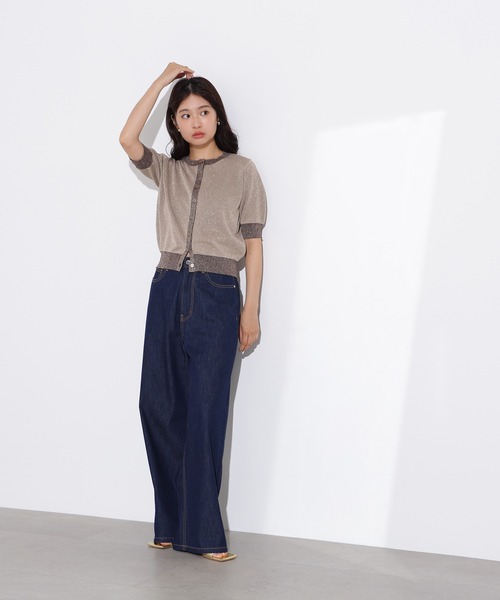 N.（N. Natural Beauty Basic）（エヌエヌナチュラルビューティーベーシック）の「バイカラーラメカーディガン（カーディガン/ボレロ・レディース・ピンク系その他/ベージュ系その他/ブルー系その他・MEDIUM）」の9枚目の写真