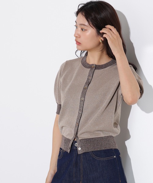 N.（N. Natural Beauty Basic）（エヌエヌナチュラルビューティーベーシック）の「バイカラーラメカーディガン（カーディガン/ボレロ・レディース・ピンク系その他/ベージュ系その他/ブルー系その他・MEDIUM）」の10枚目の写真