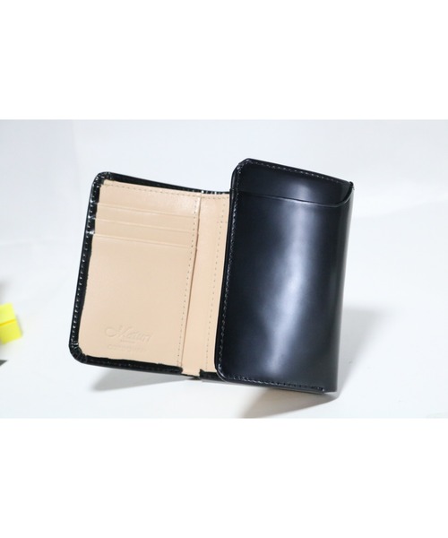 新品‼️Maturi コードバン 馬革 牛革 三つ折り財布 コンパクト　送料込 エグゼクティブ コードバン 馬革 牛革 三つ折り財布 コンパクト