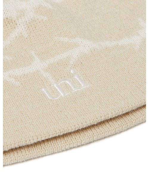 uniform experiment（ユニフォームエクスペリメント）の「ENTANGLED BEANIE（ニットキャップ/ビーニー・メンズ・ブラック/ベージュ・FREE）」の6枚目の写真