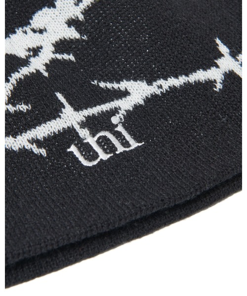uniform experiment（ユニフォームエクスペリメント）の「ENTANGLED BEANIE（ニットキャップ/ビーニー・メンズ・ブラック/ベージュ・FREE）」の7枚目の写真