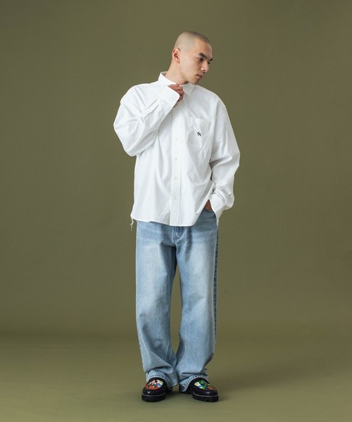 XLARGE（エクストララージ）の「OXFORD SHIRT（シャツ/ブラウス・メンズ・ライトブルー/ホワイト・XL/L/M/S）」の3枚目の写真