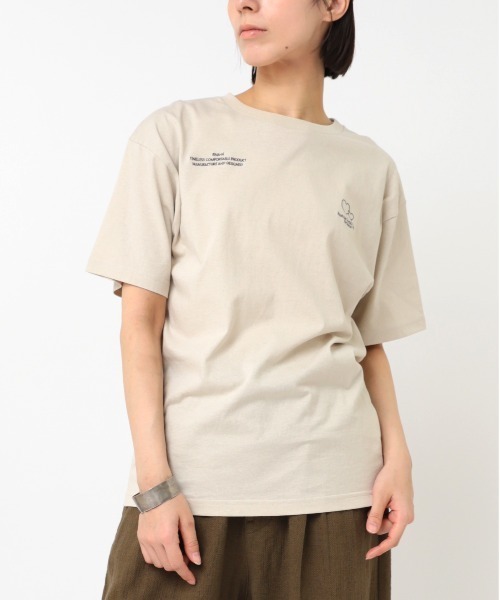 RNA-N(アールエヌエーエヌ)の「M2489 PSC EMBROIDERY T(Tシャツ/カットソー・レディース・ブラウン/チャコール/アッシュグレー・FREE)」の3枚目の写真