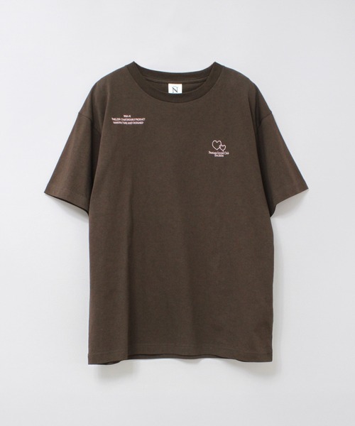 RNA-N(アールエヌエーエヌ)の「M2489 PSC EMBROIDERY T(Tシャツ/カットソー・レディース・ブラウン/チャコール/アッシュグレー・FREE)」の9枚目の写真