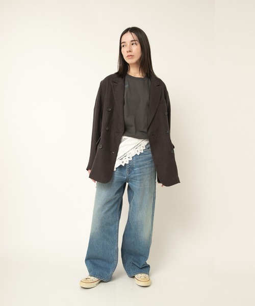 RNA-N(アールエヌエーエヌ)の「M2489 PSC EMBROIDERY T(Tシャツ/カットソー・レディース・ブラウン/チャコール/アッシュグレー・FREE)」の12枚目の写真