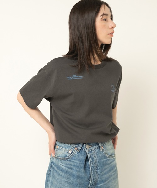 RNA-N(アールエヌエーエヌ)の「M2489 PSC EMBROIDERY T(Tシャツ/カットソー・レディース・ブラウン/チャコール/アッシュグレー・FREE)」の4枚目の写真