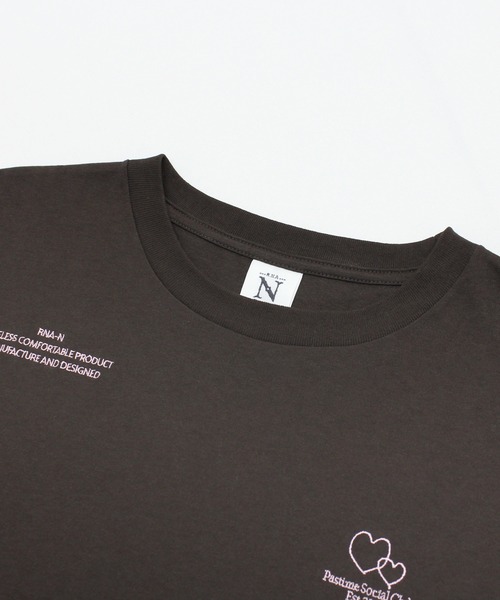 RNA-N(アールエヌエーエヌ)の「M2489 PSC EMBROIDERY T(Tシャツ/カットソー・レディース・ブラウン/チャコール/アッシュグレー・FREE)」の18枚目の写真