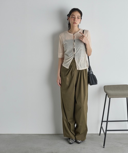 かっこいい♡ポロとズボンのおまとめなよぴ セール】クロスウエストアシメラップタックデザインパンツ（その他