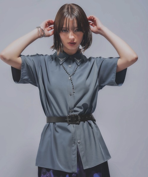 【HARE】メタルパーツカラーシャツ HARE｜メタルパーツカラーシャツ | Rakuten Fashion(楽天