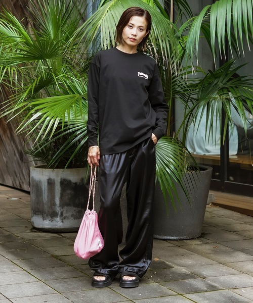 THRASHER(スラッシャー)の「ZEBRA LOGO UTILITY L/S T-SHIRTS 長袖Tシャツ ユーティリティー ラッシュガード/ワンポイントブランドロゴ水着(Tシャツ/カットソー・メンズ・ホワイト×ブラック/ブラック×ホワイト・MEDIUM/LARGE)」の3枚目の写真
