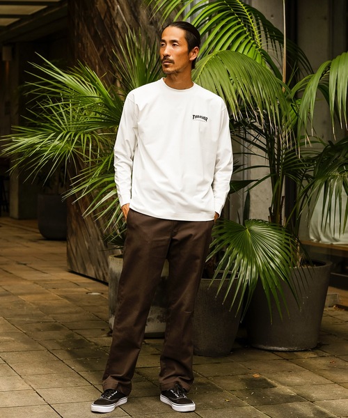 THRASHER(スラッシャー)の「ZEBRA LOGO UTILITY L/S T-SHIRTS 長袖Tシャツ ユーティリティー ラッシュガード/ワンポイントブランドロゴ水着(Tシャツ/カットソー・メンズ・ホワイト×ブラック/ブラック×ホワイト・MEDIUM/LARGE)」の8枚目の写真