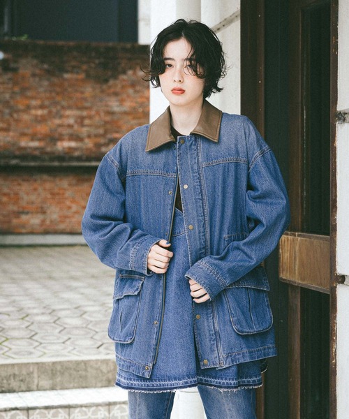 HEADLIGHT 日本製 短丈 セカンド型 デニムジャケット ユニオン 濃紺 BEAMS HEART（ビームス ハート）タック スリーブ オーバー デニム