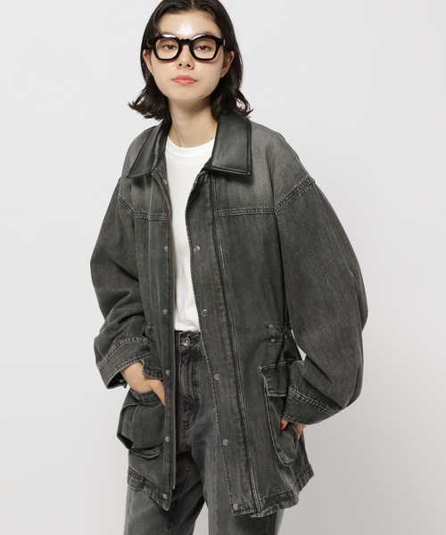 niko and...（ニコアンド）の「【NKJ 2025AW】FATIGUE JACKET（デニムジャケット・レディース・インディゴブルー/チャコール・FREE）」の21枚目の写真